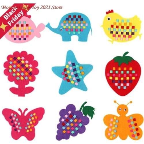 1Pcs Kindergarten Manual Weave Cloth Early Learning Education Toys Montessori Teaching Aids Math Toys DIY Handmade Crafts