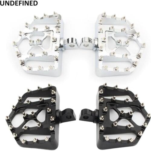 Motorcycle MX Floorboards Offroad Bobber Wide Fat Foot Pegs Footrests Pedals for Harley Sportster XL 1200 883 Dyna FXDF Softail