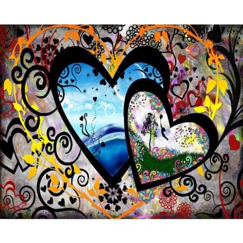 Full 5D DIY Diamond Painting Nature Embroidery Cross Stitch Heart Flower Rhinestones Mosaic Needlework Painting Wall Decor JS292
