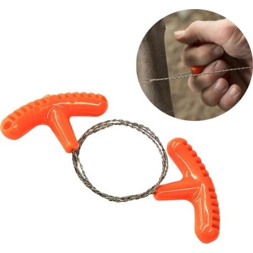 Portable Manual Hand Steel Rope Chain Saw Travel Tool Practical Emergency Survival Gear Steel Wire Saw Outdoor Camping Hiking