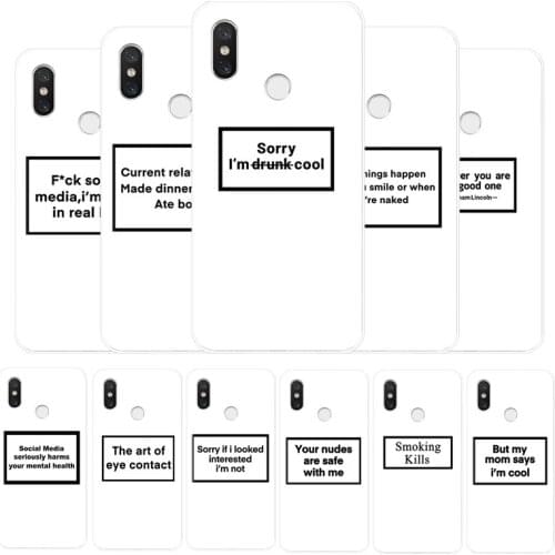 Funny Letter Silicone phone case For xioami 4 4S 5 5S 6 8 9 Lite Plus note 3 MAX2 MAX3 TPU soft Back Shell