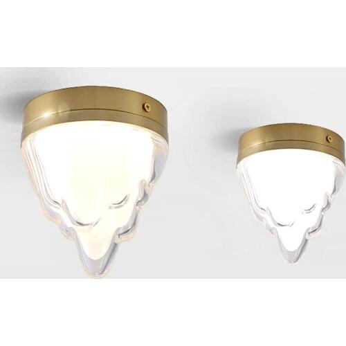 Modern LED Ceiling Lights Nordic Art Deco Glacier Snow Style Aisle Lights Outdoor Lighting Fixtures Bathroom Lamp Copper Dimming