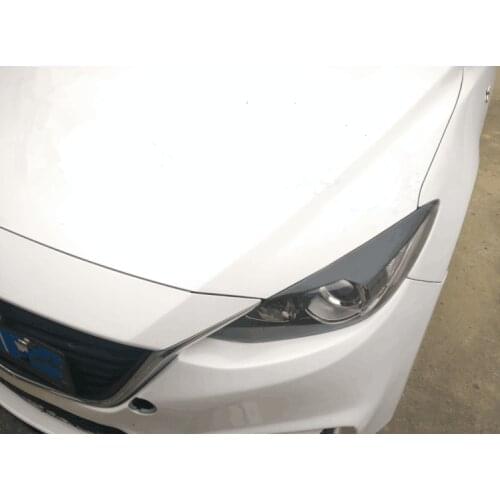 Fiberglass Headlight Eyebrows Eyelids Covers for 2014-2016 Mazda Axela