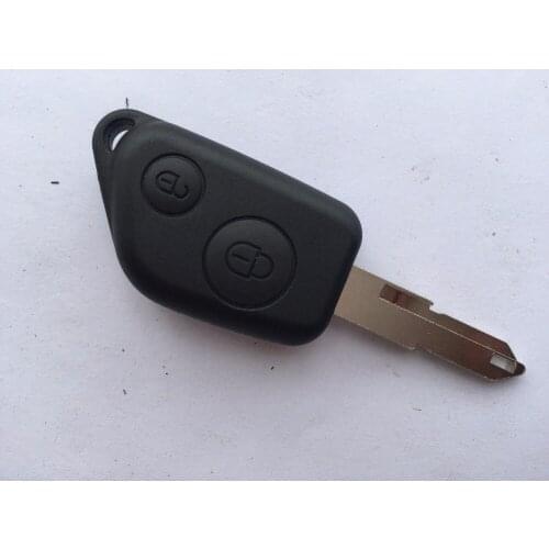 ZABEUDEIR 5pcs/Lot of New Replacement Key Shell Case For Peugeot 2 Button Remote Key Blank With Uncut Key Blade Car Accessories