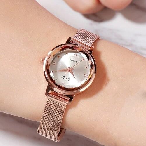 Small dial watch ladies retro art simple waterproof female watch slim personality mesh belt temperament