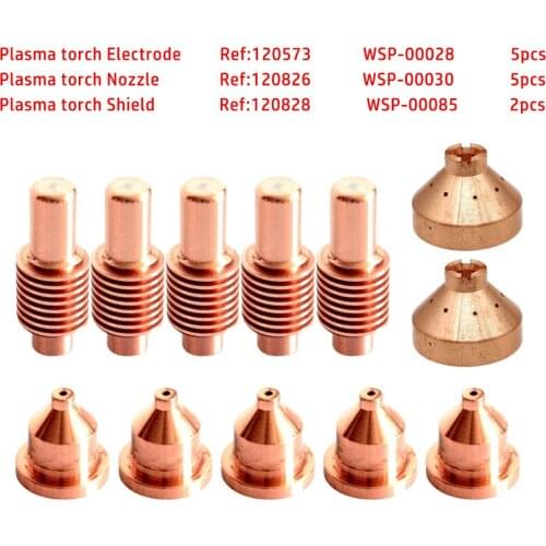 12pcs Welding Soldering Supplies Welding Nozzles Torch Head Plasma Torch Electrode Nozzles Tips 120573 120826 120828