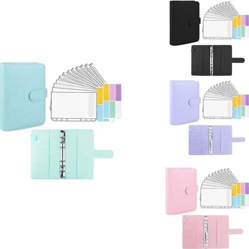 A6 Binder and 12 Transparent Envelopes System Budget Planning Notepad Binder Budget Money Envelope Cash Envelope