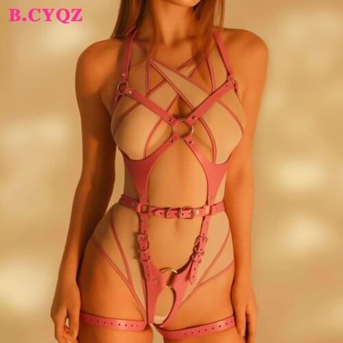 B.CYQZ Harness Woman Garter Sexy Belt Suspender Jumpsuits Goth Costume Underwear Punk Clothing Body Rave Lingerie Bondage Cage