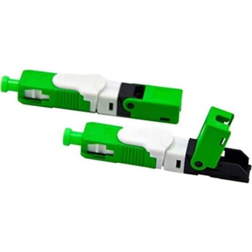 Free Shipping 50,100,200PCS/LOT FTTH ESC250D SC/APC Single-Mode Fiber Optic Quick-Connector SM Fast Connector