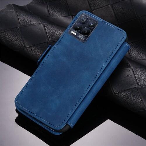 Flip Leather & Silicone Case For Oppo Realme 8 Pro case Wallet Cover For Oppo Realme8 Pro 8Pro 4G case back Skin cover Funda bag