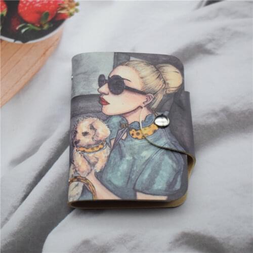 WESTERN AUSPICIOUS Business Card Holder PU Leather Function 24 Bits Card Case Women Men Credit Passport Card Bag ID Card Wallet