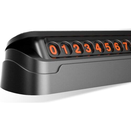 CHIZIYO Upscale Fake Leather Texture Car Temporary Telephone Plate Parking Card Phone Number Hidden