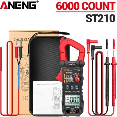 ANENG Digital Clamp Meter AC/DC Current Clamp True-RMS Multimeter Auto-Ranging Multi Tester Amp Volt Ohm Resistance Capacitance