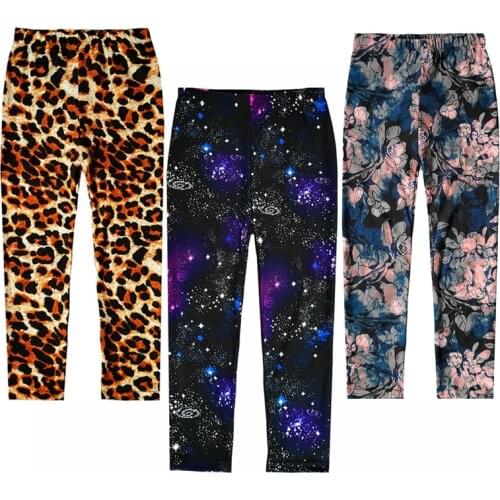 Kids Pant 2021 Spring Summer Girls Legging Children Slim Trousers Sweet Baby Girl Printed Stretch Pants Children Clothing