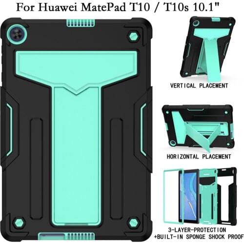 Kids Shockproof TPU Hard PC Silicone Tablet Cover for Huawei Mate Pad MatePad T10s T10 T 10s MatePadT10 Case Stand Shell + Pen