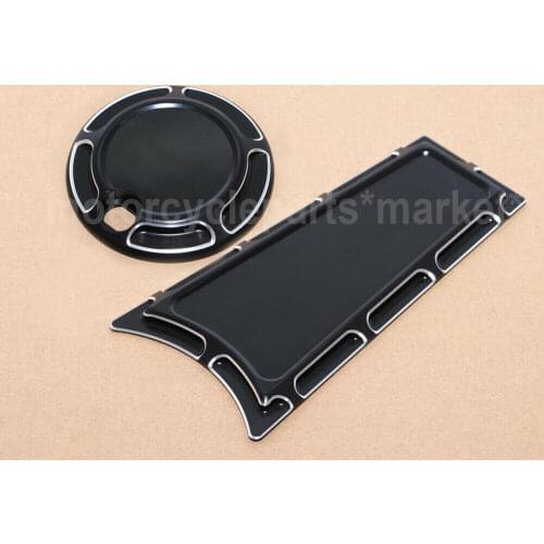 For Harley Touring 1992-2007 CNC Aluminum Track Dash Cover & Insert Tank Console Door Cover