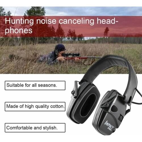 Electronic Shooting Earmuff Anti-noise Impact Ear Protector Outdoor Sport Sound Amplification Headset Foldable Hearing Protector