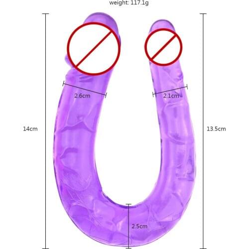 Double Headed Dildo Penis Gay Lesbian Love Female Masturbation Sex Toy for Women