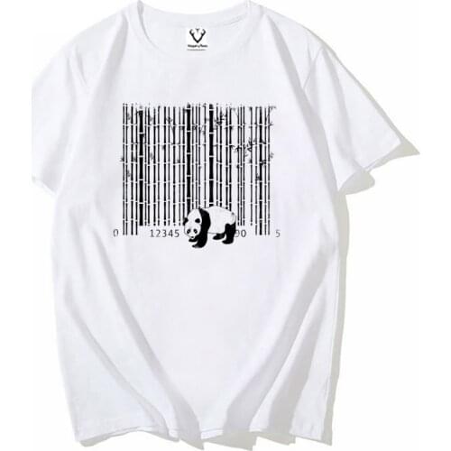 New Summer mens Short Sleeve Panda code Panda T-Shirt Printed Casual Tops Tees Super Pretty Cute Tshirt