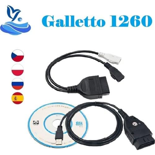 Galleto 1260 EOBD/OBD2/OBDII ECU Flasher 1260 ECU Chip Tuning with FTDI Chip Galletto 1260 Diagnsotic Interface 1260 Tuning Tool