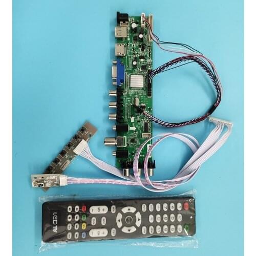 Kit For LTN140AT22-P01/LTN140AT22-P02 TV LVDS USB Signal VGA LED HDMI 40pin controller board digital 1366X768 WLED DVB-T remote