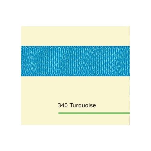 3/8" inch (9mm) Silver Purl Turquoise Grosgrain Ribbons
