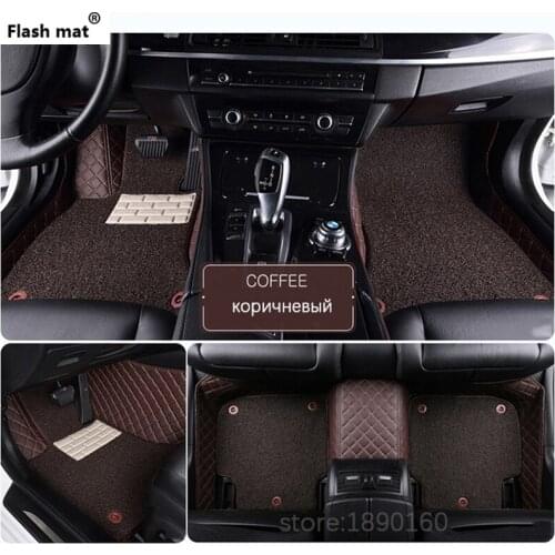 Flash mat car floor mats for Mitsubishi Pajero ASX Lancer SPORT EX Zinger FORTIS Outlander Grandis Galant car styling foot mats