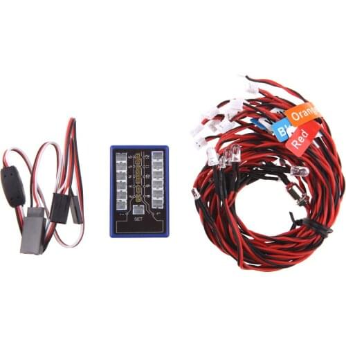 Highlight 12 LED Light Flashing Light System for RC Cars Smart PPM/FM/FS 2.4G Trucks 1/10th Scale RC Car Parts LED lamp