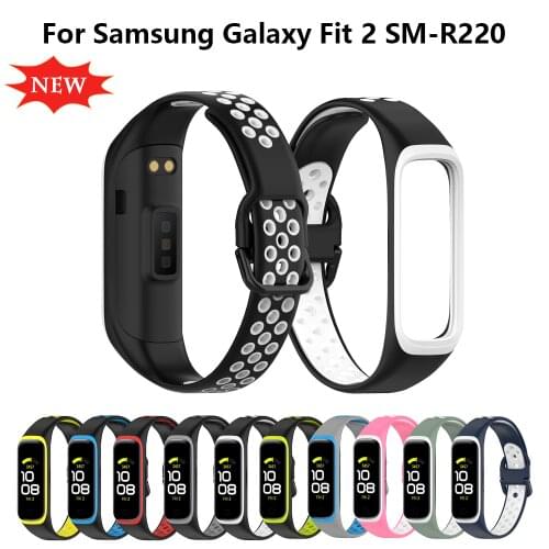 Soft Silicone Sport Band Strap For Samsung Galaxy Fit 2 SM-R220 Bracelet Replacement Watchband For Samsung Galaxy Fit2 Wristband