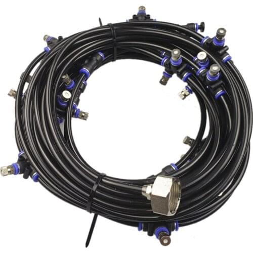 Misting Cooling System Misting Line Outdoor Mister for Patio Garden Greenhouse Trampoline for Waterpark