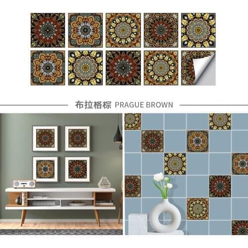 Moroccan Tile Stickers Wall Tiles Backsplash 3D Waterproof Mural Decal for Living Room Kitchen Bathroom DIY Adhesive Wallpaper