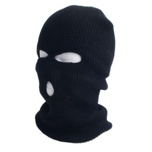 New Winter Warm Three Hole Wool Knitted Hat Anti Terrorist Headgear Bandit Hat Bandit Baotou Outdoor Mask