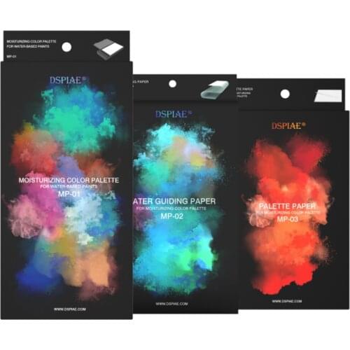 DSPIAE 50pcs MP-01 MP-02 MP-03 Moisturizing Color Palette for Water-based Paints Moisture-retaining Palette For Acrylic Paints