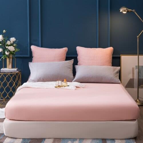 Fitted Sheet With Elastic Band solid Bed Sheet Cover-Wrinkle,Fade,Stain and Abrasion Resistant Sheets