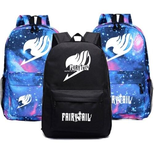 Mochila Fairy Tail Backpack Student Schoolbag Girls Boys Book Bag Travel Bags Laptop Backpack Casual Rucksack Women Men Knapsack