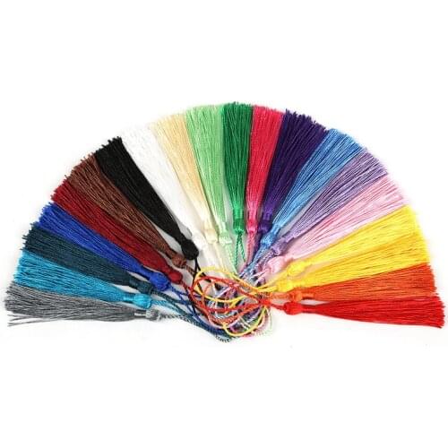 64pcs/lot 13cm Mutil Color Artificial Silk Tassel Charm Earring Tassels For Clothing Women Dress Pendant DIY Jewelry Findings