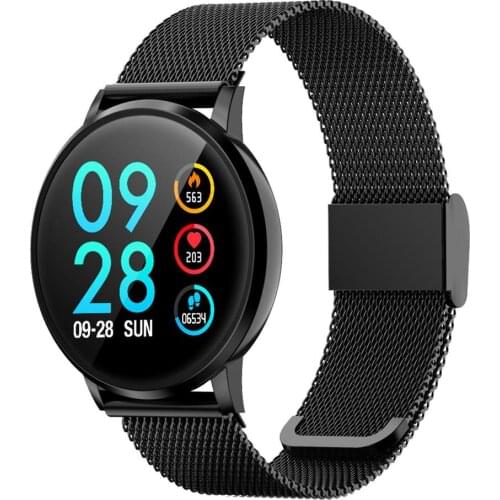 Stainless Steel Smart Watch Heart Rate Blood Pressure Monitoring Messages Full Screen Touch Smartwatch Men Women Gift