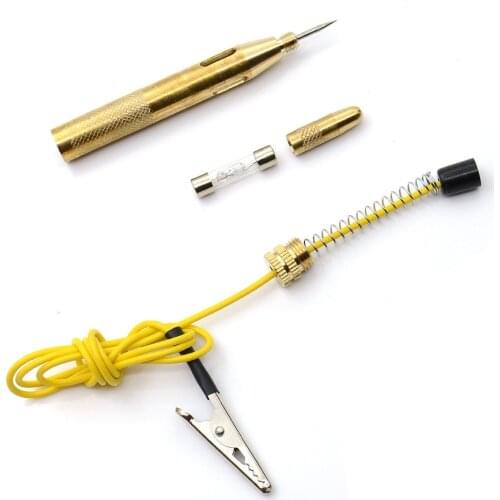 New DC 6V 12V 24V Auto Car Light Circuit Tester Lamp Probe Light System Test Probe Lamp Voltage Test Pen Detector Copper