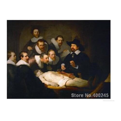 The Anatomy Lesson of Dr. Nicolaes Tulp Rembrandt van Rijn painting for sale Art Portrait Hand painted High quality