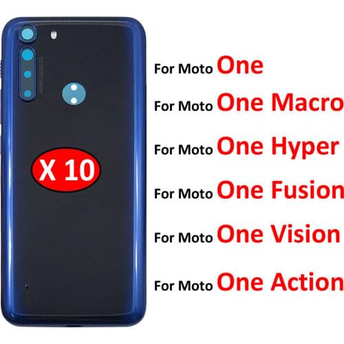 10Pcs Battery Back Cover Rear Door Housing STICKER Adhesive For Moto G9 Plus / One Fusion / One Hyper / One Zoom / G9 Play / X4