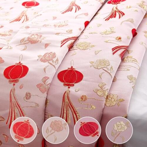 Jacquard brocade dress fabrics sewing fabric for kid and women clothing exquisite fabric by the meter for dress