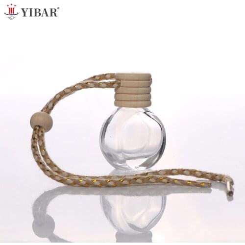 1Pc 8ml Car Hanging Empty Glass Perfume Bottles Pendant Car Ornament