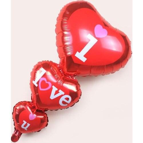 1pc Heart Balloons Action Figures Kids Toys for Children Boys Girls I Love You Balloons for Party Weddings Valentine Decor