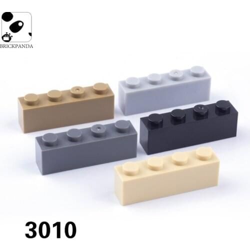 10PCS City DIY Building Block Figures Parts Thick Bricks 1X4 Compatible Assembles Particles 3010 Educational Plastic Kid Toys