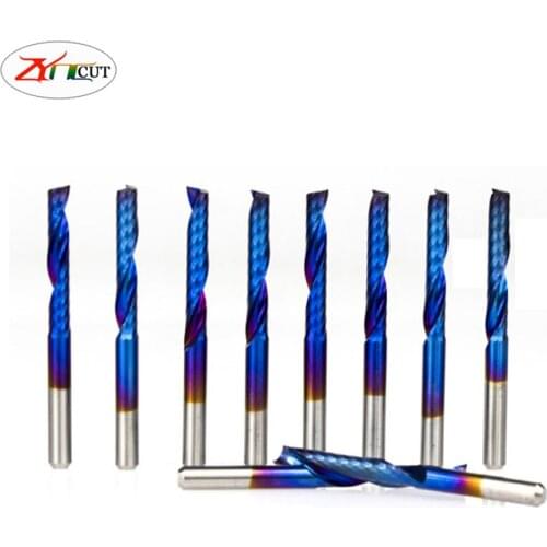 10Pcs/set 1.5 2.0 3.175mm PCB Single edge spiral carving tungsten steel milling cutter,edge nano coating milling cutter