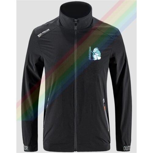 2021 Fashion Gardener Gorilla Logo Breathable Jacket Mens Outdoor Zippered Comfortable Light Soft Fashion Casual Front Printing