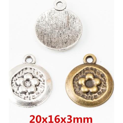 25 pcs Vintage Ancient flower zinc alloy charms pendant suitable for DIY Bracelet Necklace metal jewelry accessories 6208