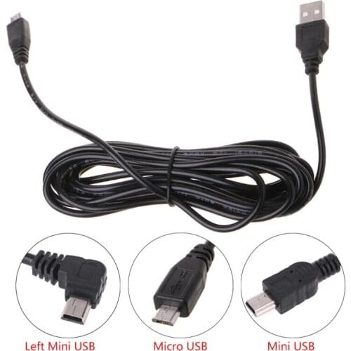 3.5m Car Camera DVR Power Cable Charger Adapter for Dash Cam Output 5V/2A Mini Micro USB