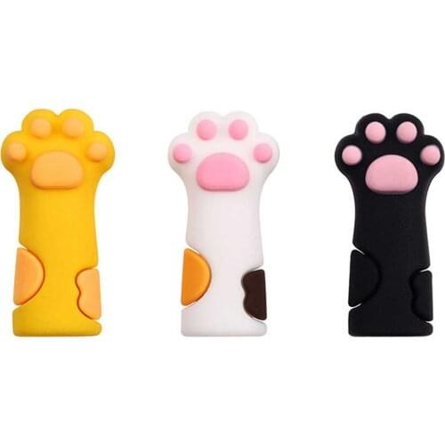 3Pcs Cat Paw Protective Cover For Cuticle Nail Nipper Clipper Claw Anti-fall Cover Nails Art Tweezer Dead Skin Scissors Case