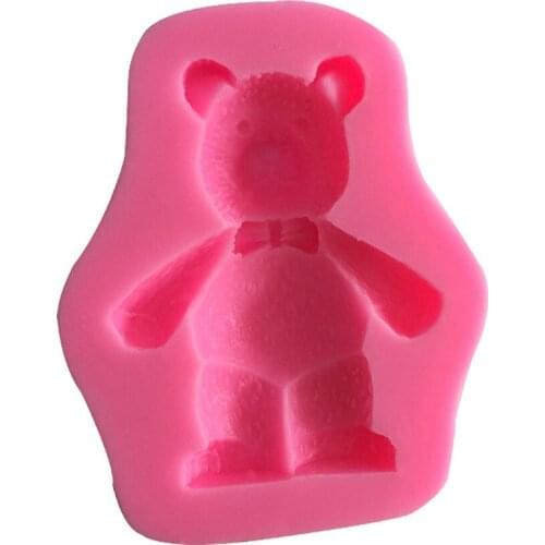 3D stereo bear fondant silicone mold chocolate baking cake mold DIY handmade soap mold